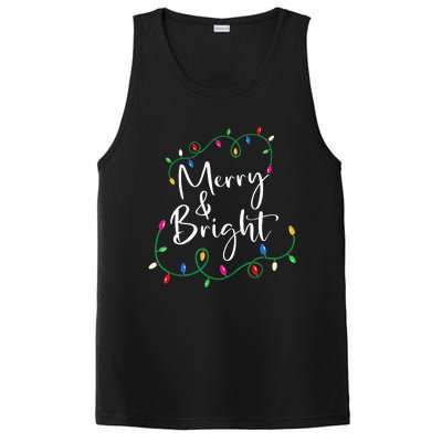 Merry And Bright Christmas Lights Xmas Holiday Family Match PosiCharge Competitor Tank