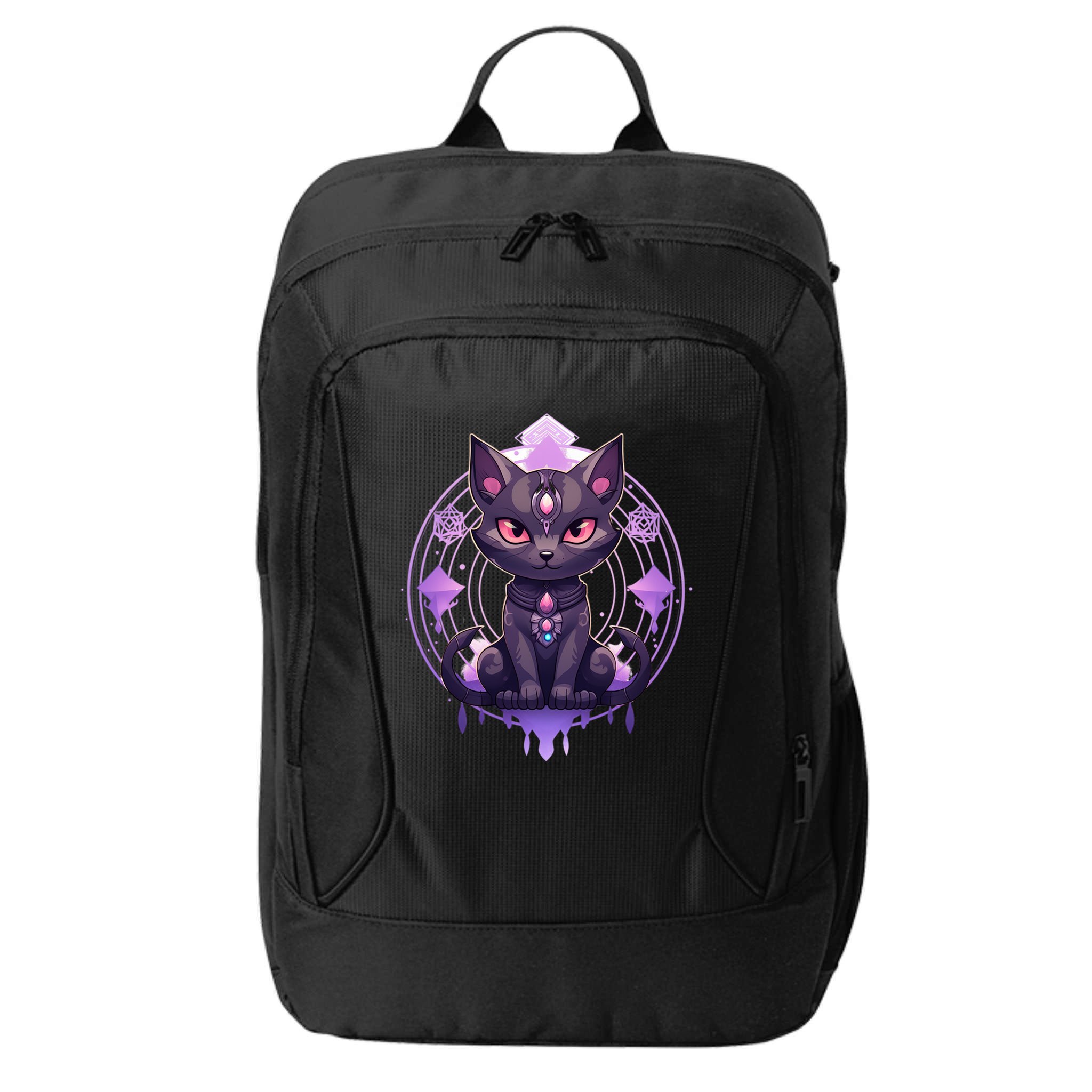 Mystical Anime Black Cat Super Fan Gift City Backpack