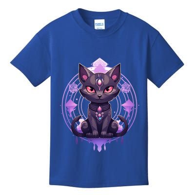 Mystical Anime Black Cat Super Fan Gift Kids T-Shirt