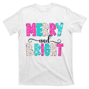 Merry And Bright Christmas Cute Family Xmas Holiday T-Shirt