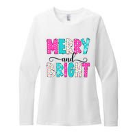 Merry And Bright Christmas Cute Family Xmas Holiday Womens CVC Long Sleeve Shirt