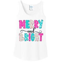 Merry And Bright Christmas Cute Family Xmas Holiday Ladies Essential Tank