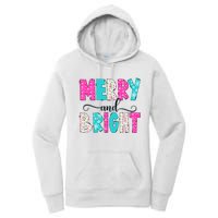 Merry And Bright Christmas Cute Family Xmas Holiday Women's Pullover Hoodie