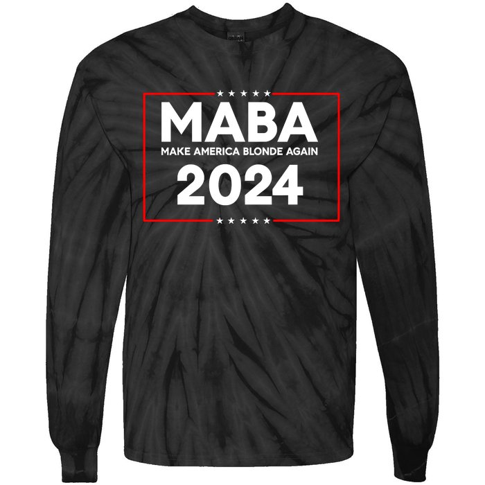 Make America Blonde Again Tie-Dye Long Sleeve Shirt