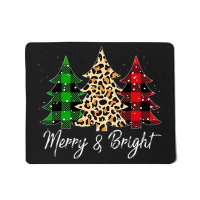 Merry and bright christmas family pajamas matching Mousepad