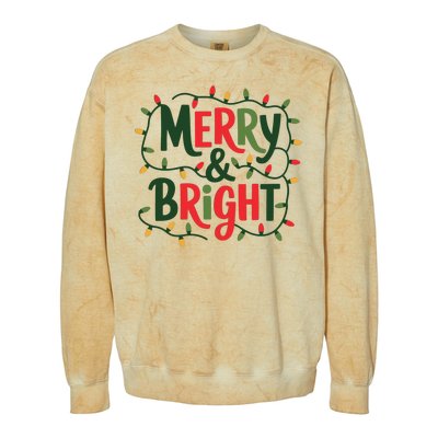 Merry And Bright Christmas Light Colorblast Crewneck Sweatshirt