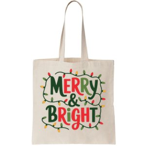 Merry And Bright Christmas Light Tote Bag