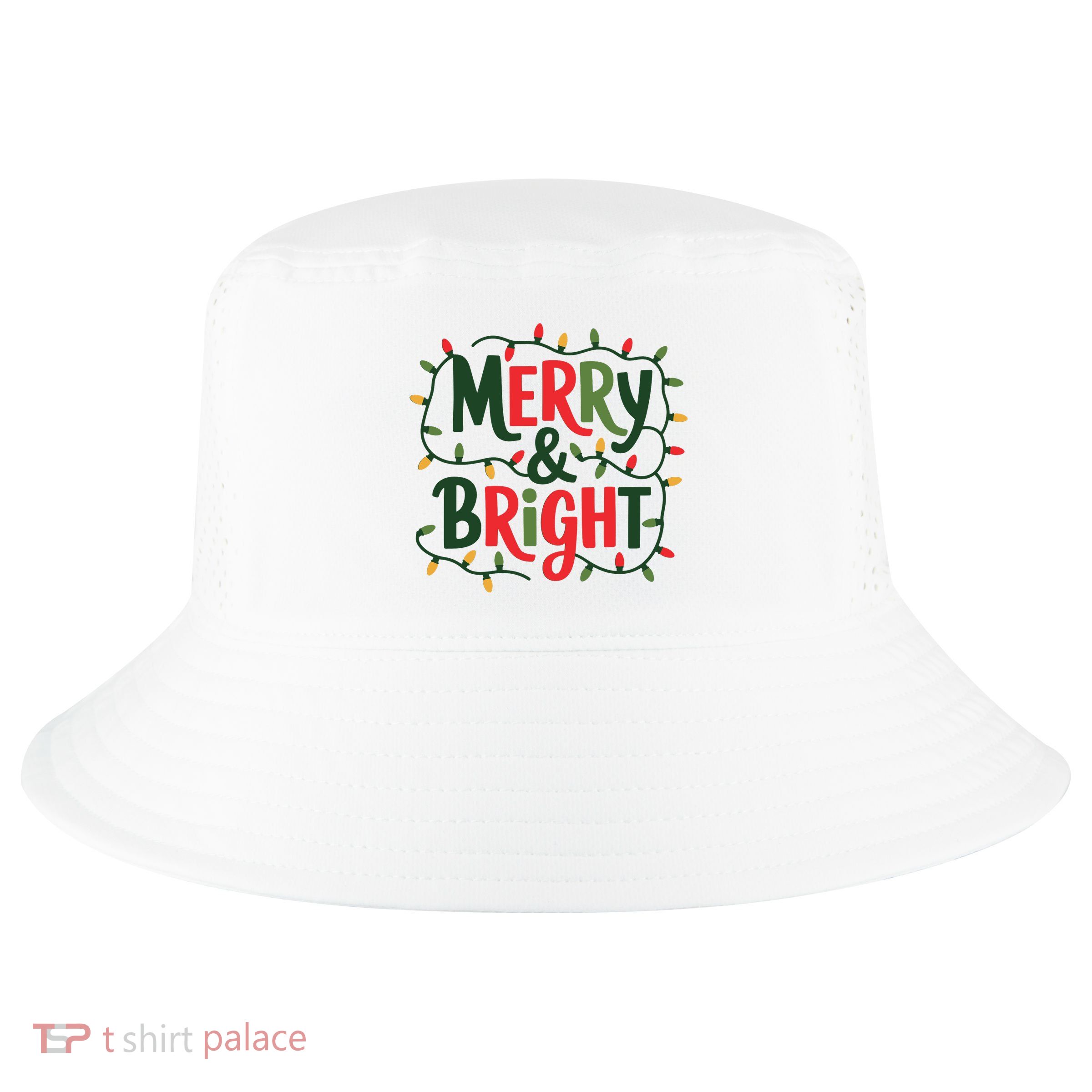 Merry And Bright Christmas Light Cool Comfort Performance Bucket Hat