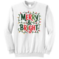 Merry And Bright Christmas Light Sweatshirt