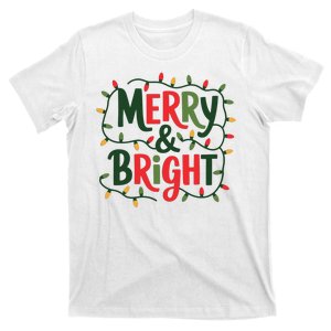 Merry And Bright Christmas Light T-Shirt