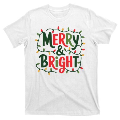 Merry And Bright Christmas Light T-Shirt