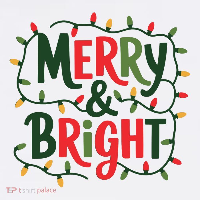 Merry And Bright Christmas Light Tall T-Shirt