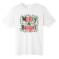 Merry And Bright Christmas Light Tall Fusion ChromaSoft Performance T-Shirt