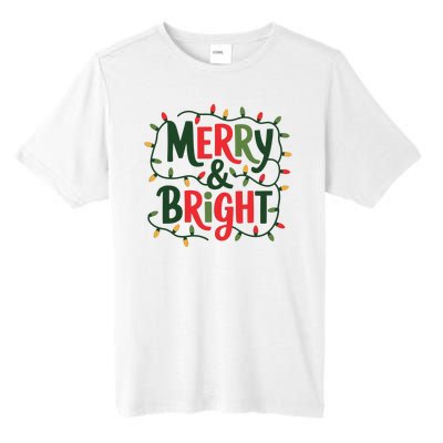 Merry And Bright Christmas Light Tall Fusion ChromaSoft Performance T-Shirt