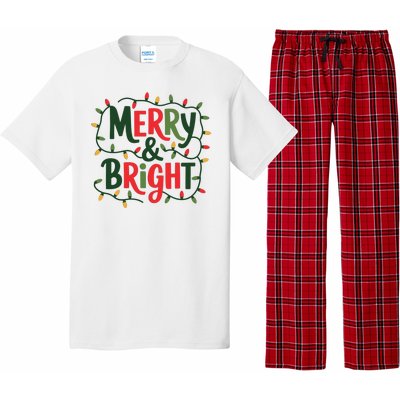 Merry And Bright Christmas Light Pajama Set