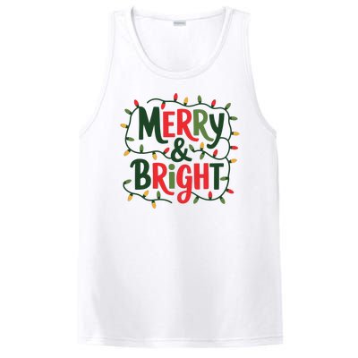 Merry And Bright Christmas Light PosiCharge Competitor Tank