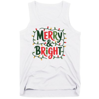 Merry And Bright Christmas Light Tank Top