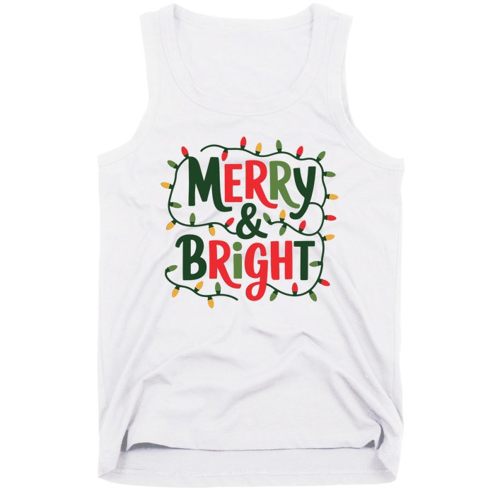 Merry And Bright Christmas Light Tank Top