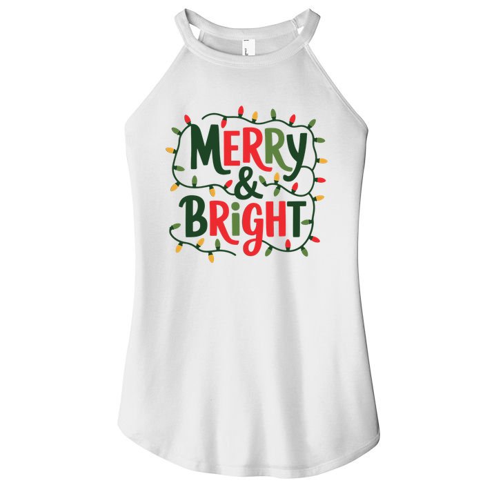 Merry And Bright Christmas Light Women's Perfect Tri Rocker Tank