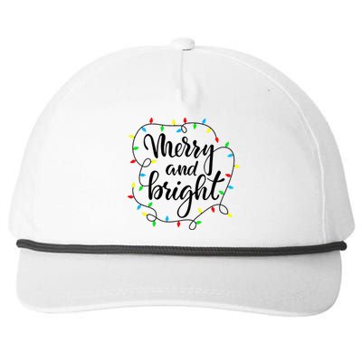 Merry and bright christmas family pajamas matching  Snapback Five-Panel Rope Hat