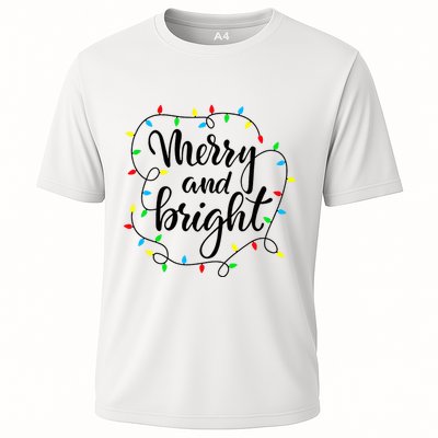 Merry and bright christmas family pajamas matching  Performance Shirt