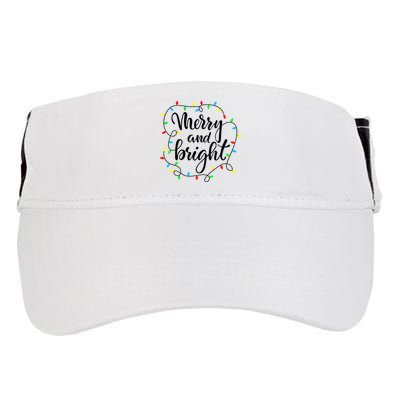 Merry and bright christmas family pajamas matching  Adult Drive Performance Visor
