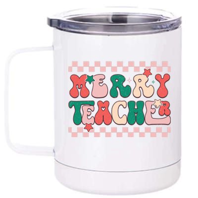 Merry And Bright Festive Graphic 12 oz Stainless Steel Tumbler Cup