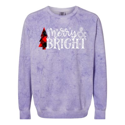 Merry And Bright Cute Christmas Gift Colorblast Crewneck Sweatshirt