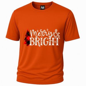 Merry And Bright Cute Christmas Gift Cooling Performance Crew T-Shirt