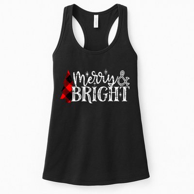 Merry And Bright Cute Christmas Gift Womens Tank Top