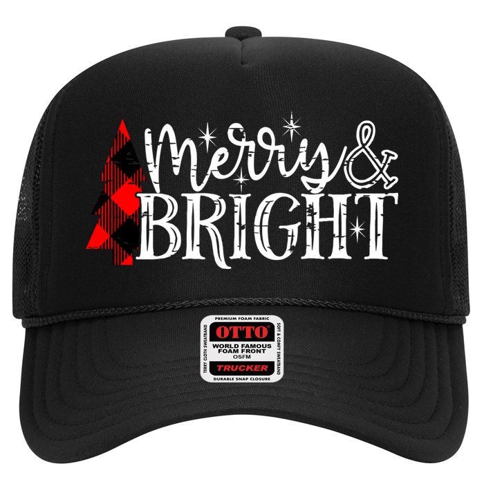 Merry And Bright Cute Christmas Gift Trucker Hat