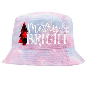 Merry And Bright Cute Christmas Gift Tie-Dyed Bucket Hat