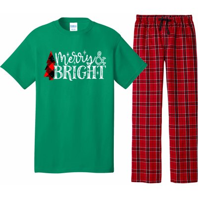 Merry And Bright Cute Christmas Gift Pajama Set