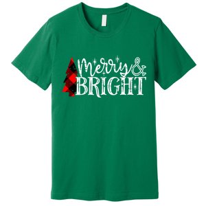 Merry And Bright Cute Christmas Gift Premium T-Shirt