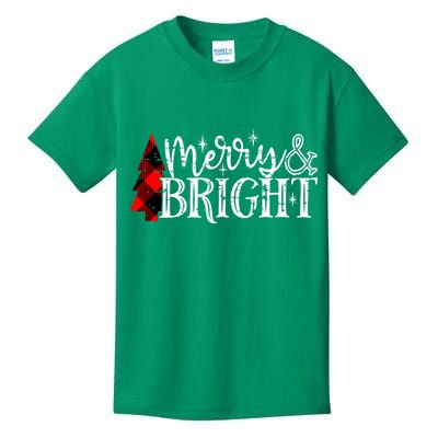 Merry And Bright Cute Christmas Gift Kids T-Shirt