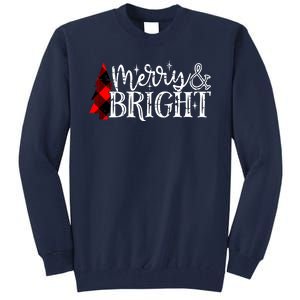 Merry And Bright Cute Christmas Gift Tall Sweatshirt