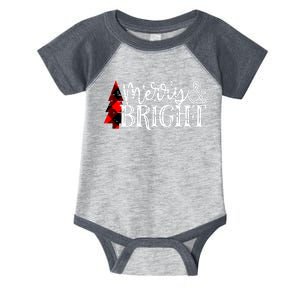 Merry And Bright Cute Christmas Gift Infant Baby Jersey Bodysuit