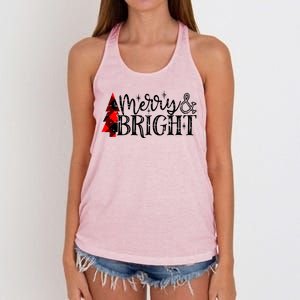 Merry And Bright Cute Christmas Gift Women's Knotted Racerback Tank