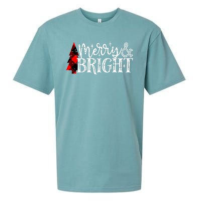 Merry And Bright Cute Christmas Gift Sueded Cloud Jersey T-Shirt