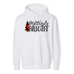 Merry And Bright Cute Christmas Gift Garment-Dyed Fleece Hoodie