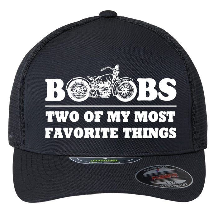 Motorcycles And Boobs Flexfit Unipanel Trucker Cap