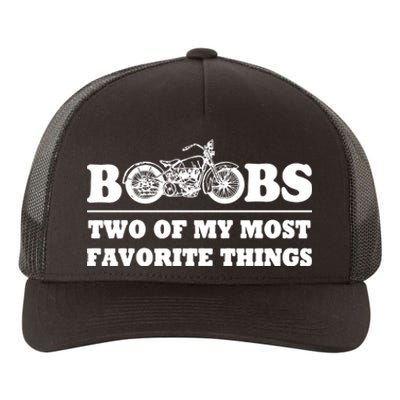 Motorcycles And Boobs Yupoong Adult 5-Panel Trucker Hat