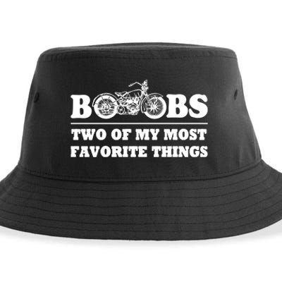 Motorcycles And Boobs Sustainable Bucket Hat