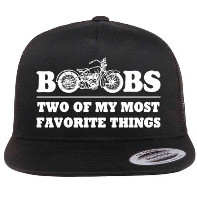 Motorcycles And Boobs Flat Bill Trucker Hat