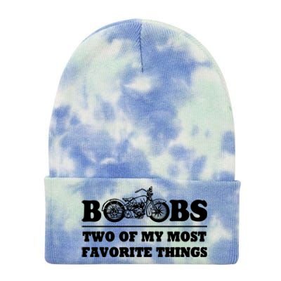 Motorcycles And Boobs Tie Dye 12in Knit Beanie