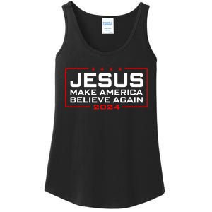 Make America Believe Again Jesus 2024 Ladies Essential Tank