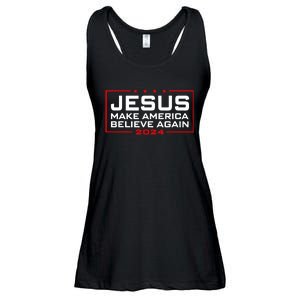 Make America Believe Again Jesus 2024 Ladies Essential Flowy Tank