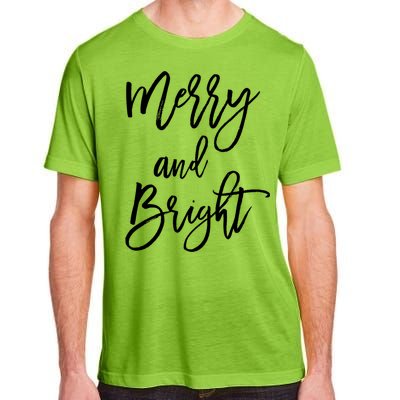 Merry And Bright Holiday Christmas Adult ChromaSoft Performance T-Shirt