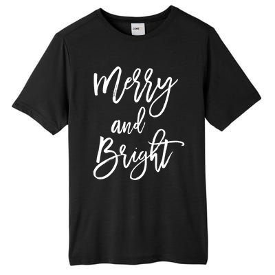 Merry And Bright Holiday Christmas Tall Fusion ChromaSoft Performance T-Shirt