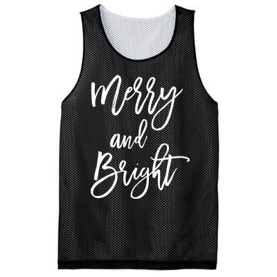 Merry And Bright Holiday Christmas Mesh Reversible Basketball Jersey Tank